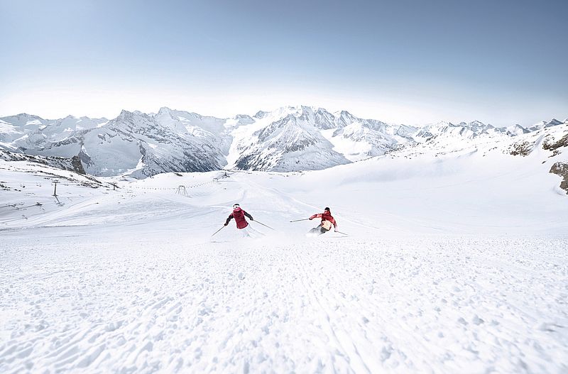 Schlegeis Abfahrt am Hintertuxer Gletscher