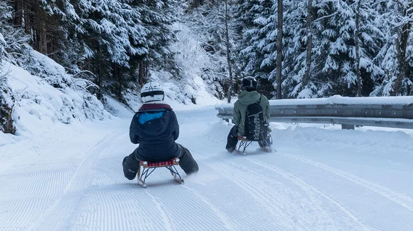 Tobogganing