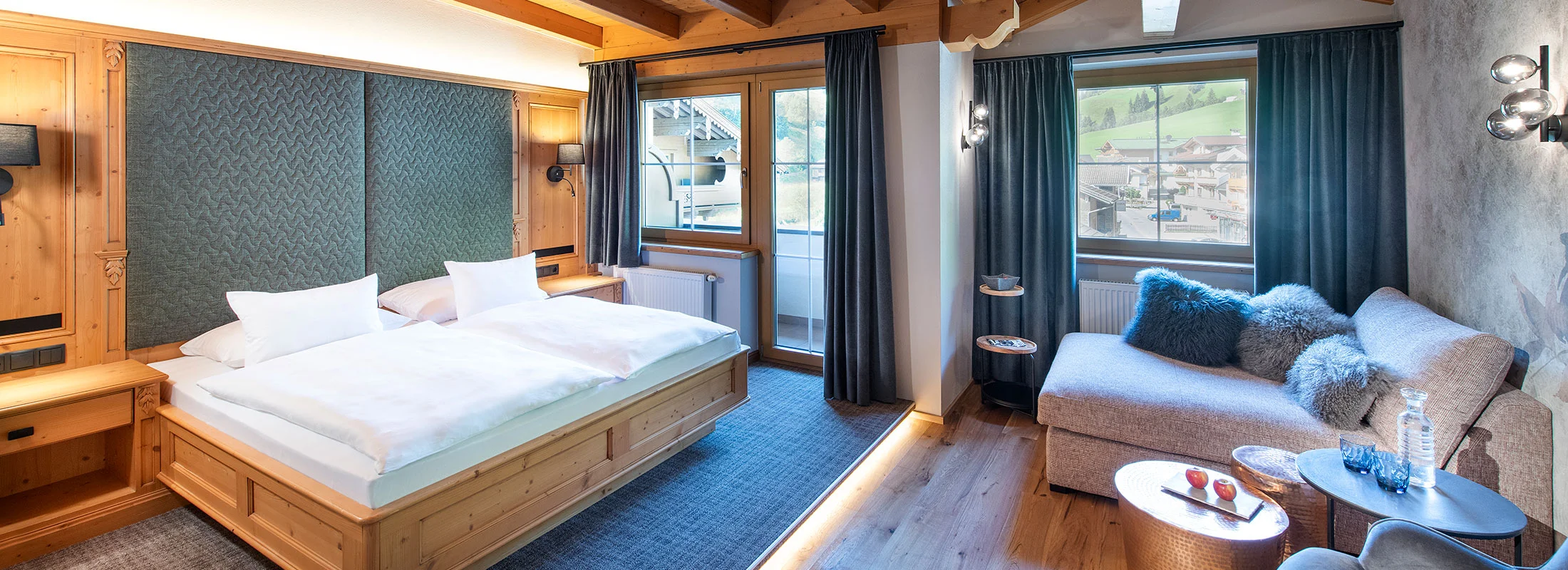 Schlafzimmer Doppelzimmer Gletscherblick