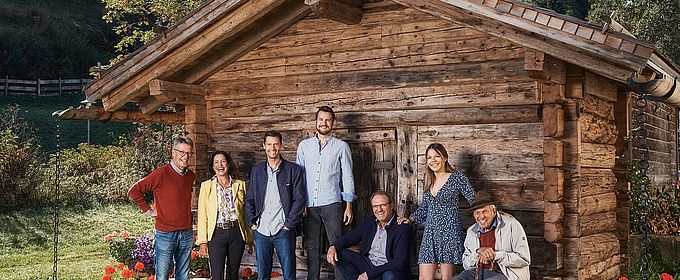 Familienfoto der Gastgeber Familie Kreidl im Hotel das Alois